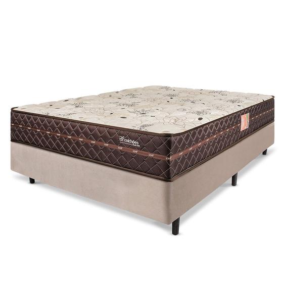 Imagem de Cama Box Colchão Casal Ortopédico Firme Espuma D33 Antialérgico Certificado 138x188x54cm - BF Colchões