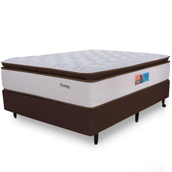 Imagem de Cama Box Colchão Casal Sensation Premium Mola Ensacada com pillow Top Macio de Espuma HiperSoft + Viscoelástico BF Colchões