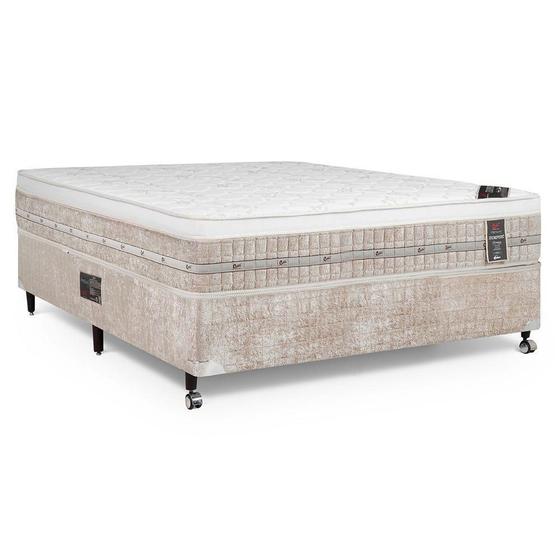 Imagem de Cama Box + Colchão Castor Casal Premium One Face Tecnopedic 138x188x57cm