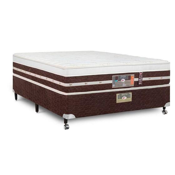Cama Box + Colchão Castor Casal Silver Star Air One Face Hibrido 138x188x59cm Menor preço em Cama Box + Colchão Castor Casal Silver Star Air One Face Hibrido 138x188x59cm