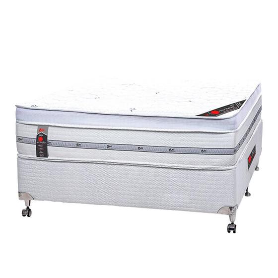 Imagem de Cama Box + Colchão Castor Com Massageador Casal Niponpedic One Face Pocket 138x188x60cm