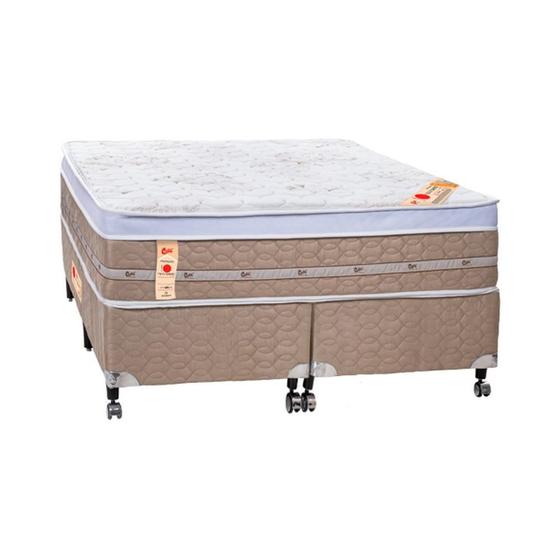 Imagem de Cama Box + Colchão Castor King Premium Niponpedic One Face Tecnopedic 193x203x59cm