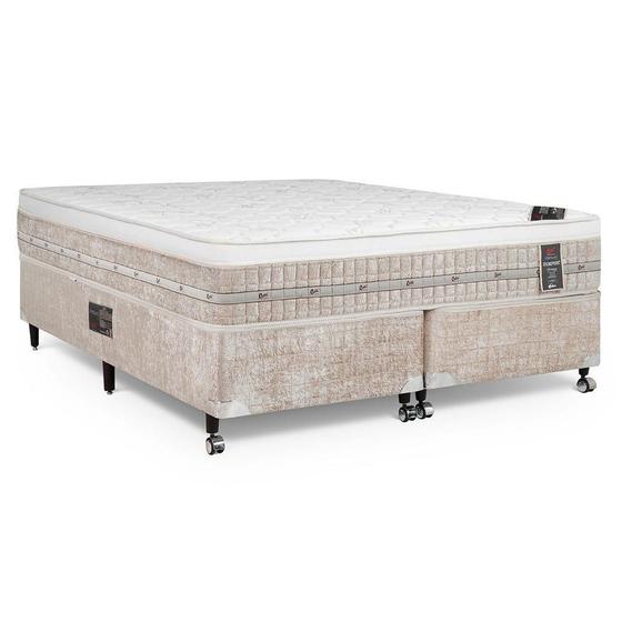 Imagem de Cama Box + Colchão Castor King Premium One Face Tecnopedic 193x203x57cm