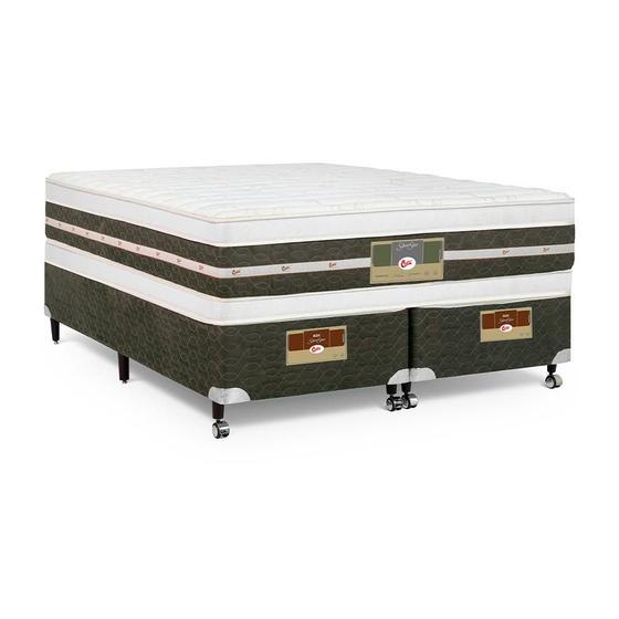 Imagem de Cama Box + Colchão Castor King  Silver Star Air Double Face Tecnopedic 193x203x61cm