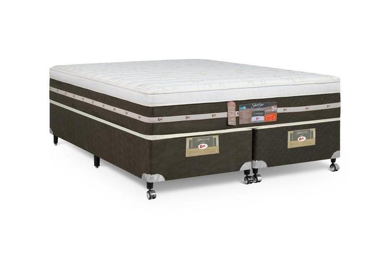 Imagem de Cama Box + Colchão Castor King Silver Star Air One Face Tecnopedic 193x203x59cm