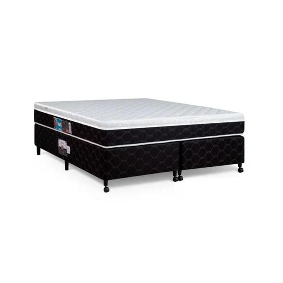 Imagem de Cama Box + Colchão Castor Queen Montblanc One Face D33 158x198x52cm