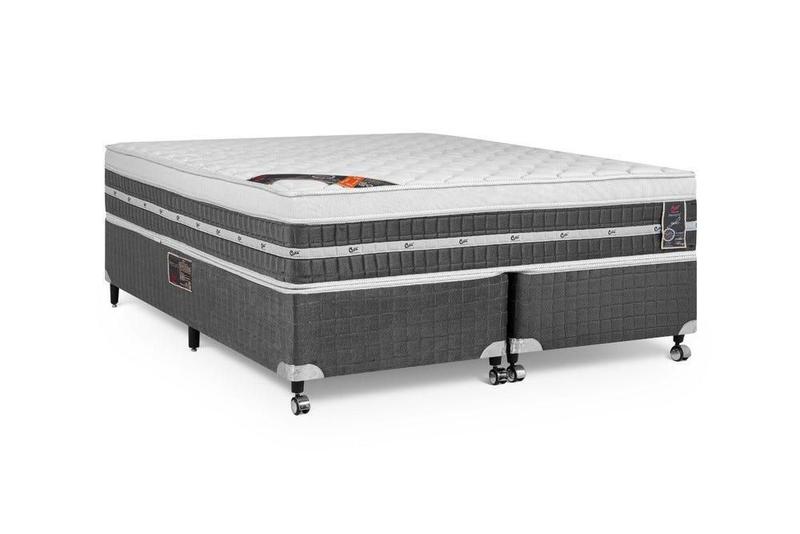 Cama Box + Colchão Castor Queen Size Premium Gel One Face 158x198x72cm Menor preço em Cama Box + Colchão Castor Queen Size Premium Gel One Face 158x198x72cm