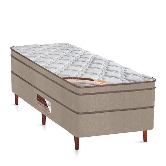 Cama Box + Colchão Castor Solteiro Innovation One Face Tecnopedic 88x188x54cm Menor preço em Cama Box + Colchão Castor Solteiro Innovation One Face Tecnopedic 88x188x54cm