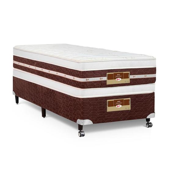 Imagem de Cama Box + Colchão Castor Solteiro Silver Star Air Double Face Hibrido 96x203x61cm