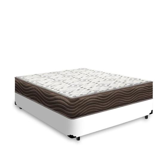 Cama Box + Colchão de Casal Ortobom D45 Iso 150 138x188x53cm Imagem de Cama Box + Colchão de Casal Ortobom D45 Iso 150 138x188x53cm