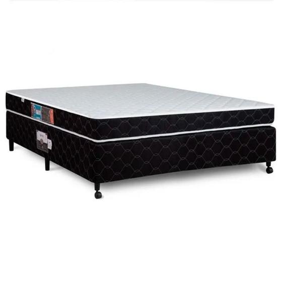 Imagem de Cama Box + Colchão Netsono Casal Class One Face Molas Pocket 138x188x52cm