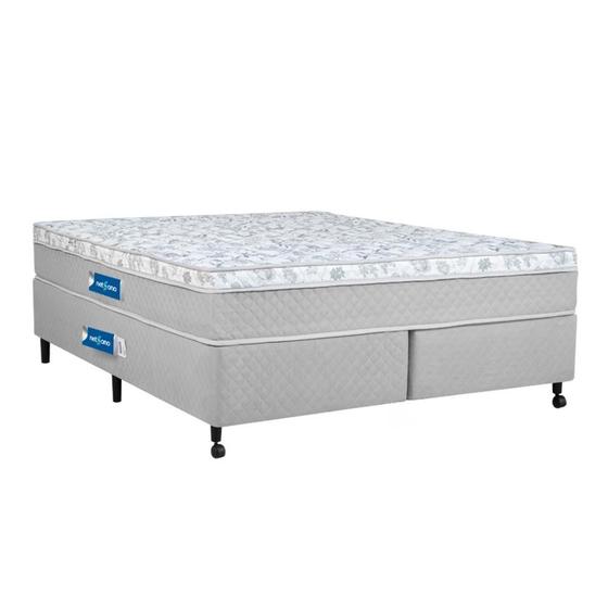 Imagem de Cama Box + Colchão Netsono Queen Class One Face Híbrido 158x198x52cm