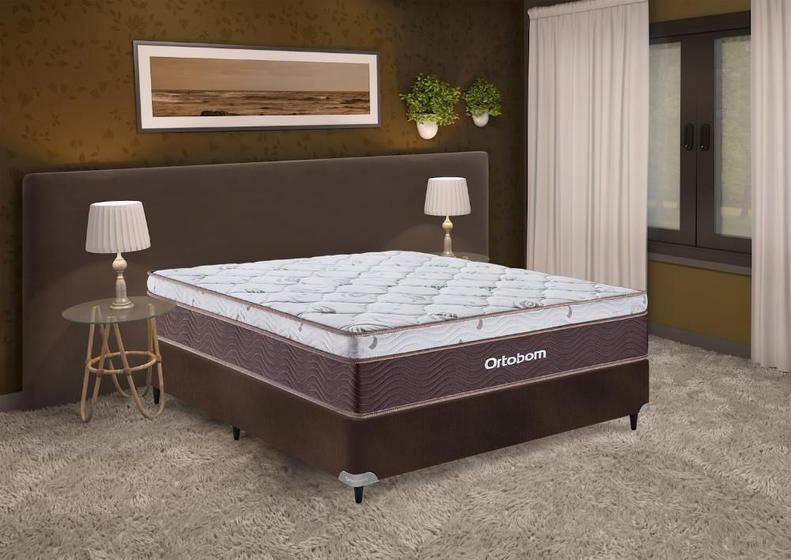Imagem de Cama box + Colchão Sleep King Casal (138x188) - Ortobom