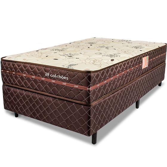 Imagem de Cama Box Colchão Solteirão Ortopédico Firme Espuma D33 Antialérgico Certificado Bege 97x203x58cm - BF Colchões