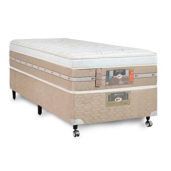 Cama Box + Colchão Solteiro Castor Mola Pocket Silver Star AIR com Box SI One Face 88x188x72cm Menor preço em Cama Box + Colchão Solteiro Castor Mola Pocket Silver Star AIR com Box SI One Face 88x188x72cm