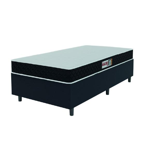 Imagem de Cama Box Colchão Solteiro Espuma D20 Malibu 78x188x50cm Preto / Branco Hellen