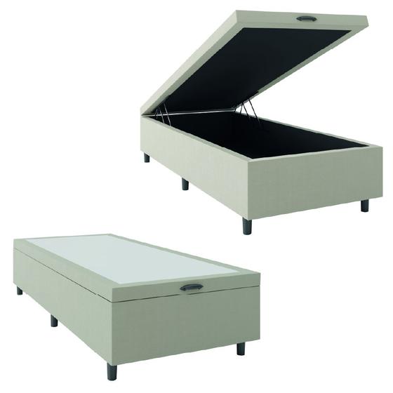 Imagem de Cama Box com Baú 0,96m com 41cm de Altura Prince Bege