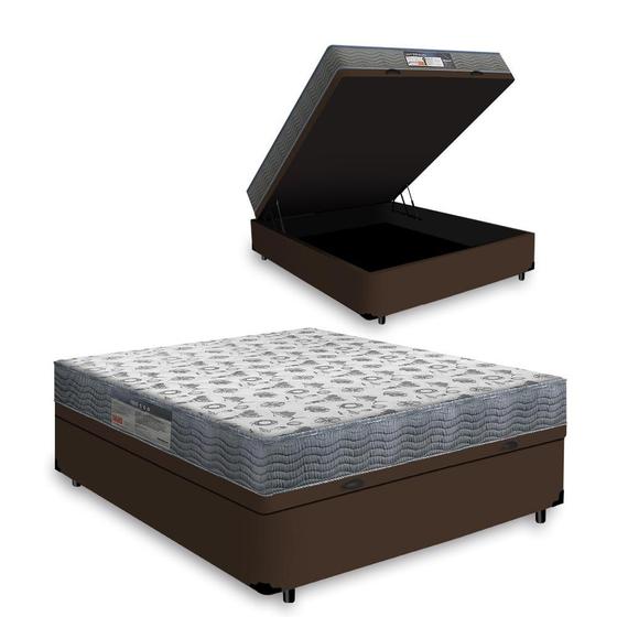 Imagem de Cama Box Com Baú Casal + Colchão De Espuma D33 - Ortobom - ISO 100 138cm