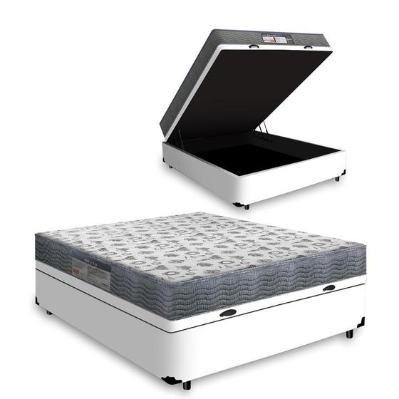 Imagem de Cama Box Com Baú Casal + Colchão De Espuma D33 - Ortobom - ISO 100 138cm