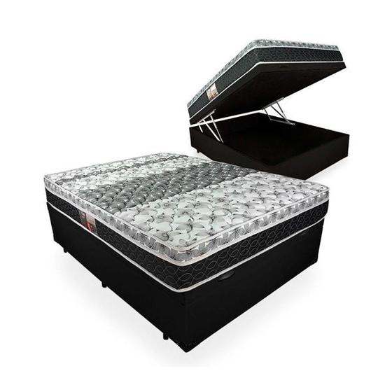 Cama Box Com Baú Casal + Colchão De Molas - Castor - Class Bonnel One Face 138cm Menor preço em Cama Box Com Baú Casal + Colchão De Molas - Castor - Class Bonnel One Face 138cm