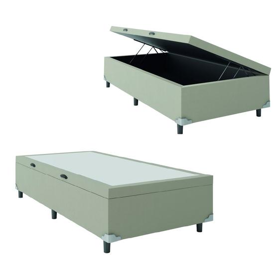 Imagem de Cama Box com Baú Solteiro 0,88m com 41cm de Altura Prince Bege