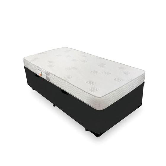 Imagem de Cama Box Com Baú Solteiro + Colchão De Espuma D23 - Ortobom - Light 88cm