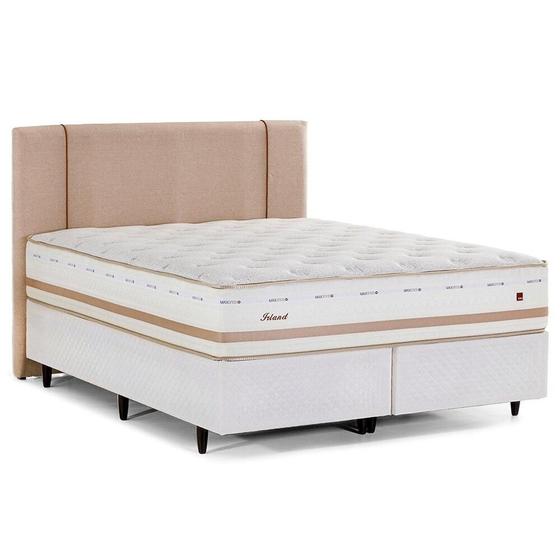 Imagem de Cama Box com Cabeceira Queen Herval Irland com Molas Maxspring, 72x158x198 cm
