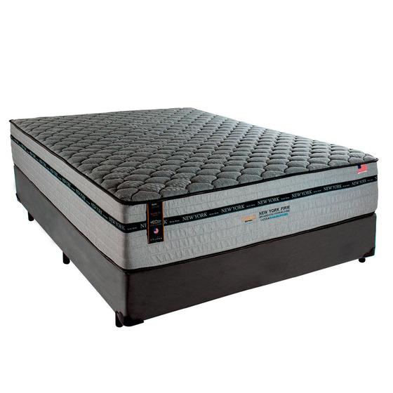 Cama Box com Colchão Casal King Koil Látex New York Firme 138x188