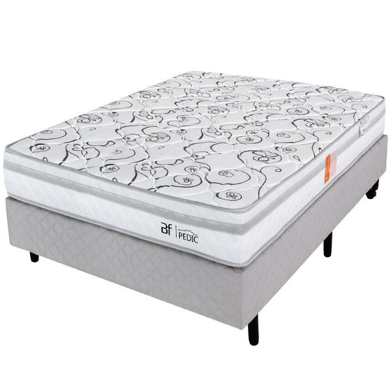 Imagem de Cama Box com Colchão Casal Ortopédico Firme Espuma D28 138x188cm BF Colchões