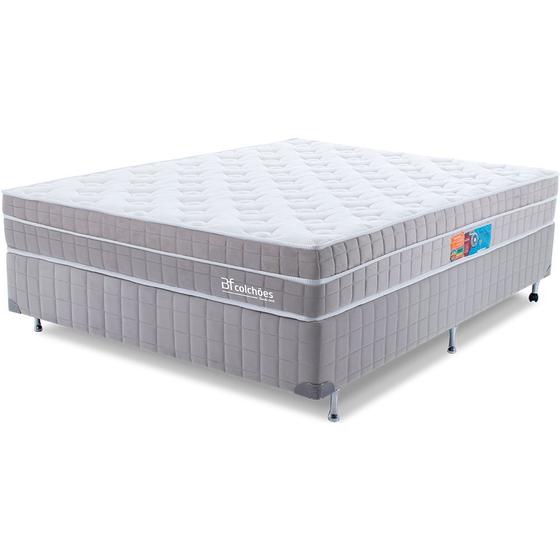 Imagem de Cama Box com Colchão Casal Premium Molas Ensacadas com Espuma D33 Astronasa 138x188cm BF Colchões