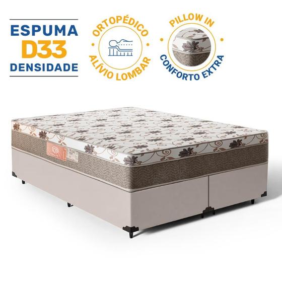 Imagem de Cama Box com Colchão de Espuma D33 Pillow In Luna Queen 158cm