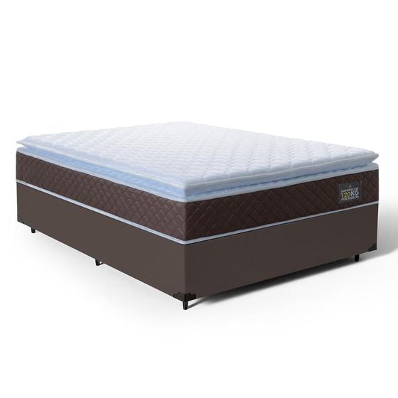 Imagem de Cama Box com Colchão de Espuma D33 Pillow Top Comfort Luxo Casal 138cm