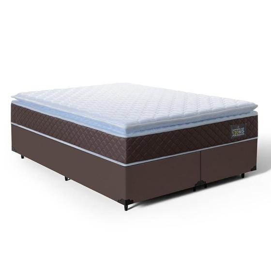 Imagem de Cama Box com Colchão de Espuma D33 Pillow Top Comfort Luxo Queen 158cm