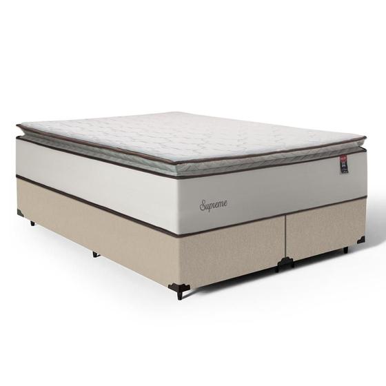 Imagem de Cama Box com Colchão de Molas Ensacadas Pillow Top Supreme Lux Queen 158cm