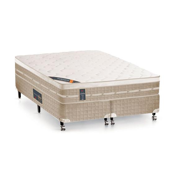 Imagem de Cama Box Com Colchão Queen Size Premium Tecnopedic One Face Bege Castor