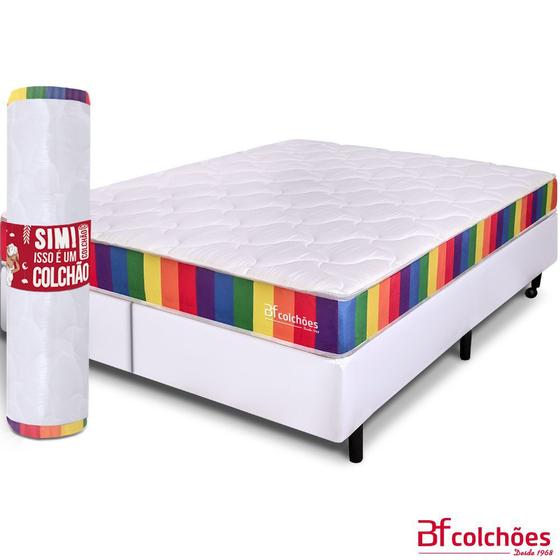 Imagem de Cama Box com Colchão Queen Vácuo Dupla Face Ortopédico Max Flowing 158x198cm BF Colchões