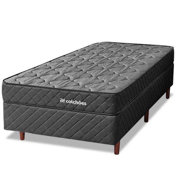 Imagem de Cama Box com Colchão Solteirão Ortopédico Espuma D45 Extra Firme 97x203x51cm BF Colchões