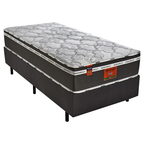 Imagem de Cama Box com Colchão Solteiro Americano Molas Ensacadas Maranello Firme Fortezza 96x203