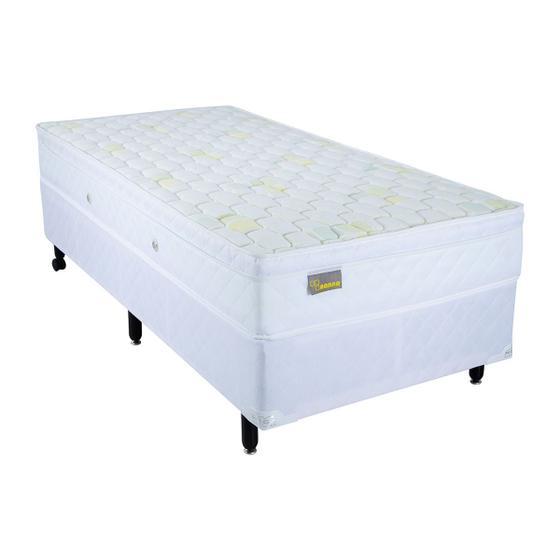 Imagem de Cama Box com Colchão Solteiro Mola Mega Colchões Nanno Euro - 078x188