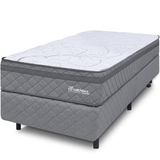 Imagem de Cama Box com Colchão Solteiro Ortopédico Espuma D45 Extra Firme 78x188cm BF Colchões