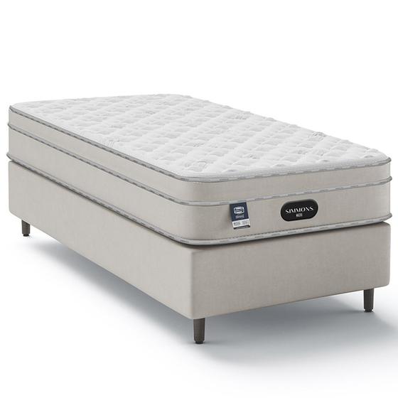 Cama Box Com Colchão Solteiro Simmons Titanium Limited Edition