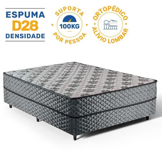 Imagem de Cama Box Conjugada de Espuma Ortopédica Unique Casal 138cm