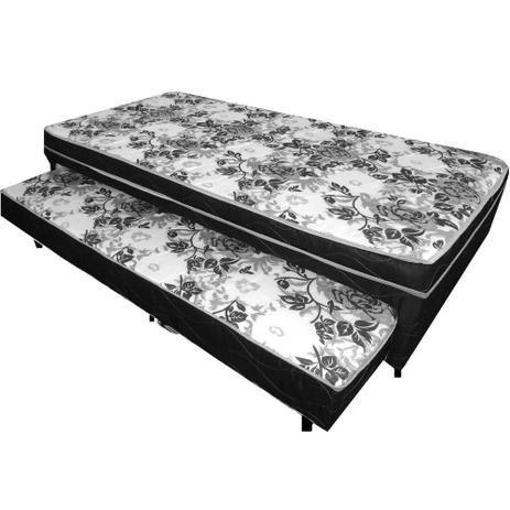 Cama Box Conjugada Solteiro Ortopédica com Cama Auxiliar Bibox Ortopédica Menor preço em Cama Box Conjugada Solteiro Ortopédica com Cama Auxiliar Bibox Ortopédica