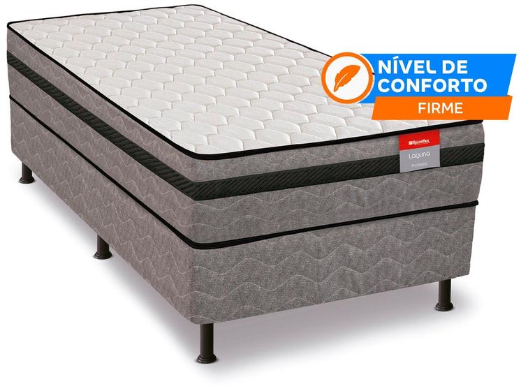 Cama Box Conjugada Solteiro Reconflex de Mola - Ensacada 52x88x188cm Laguna