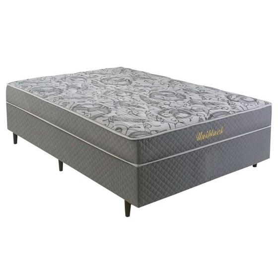 Imagem de Cama Box Conjugado Casal: Colchão Molas Bonnel UniBlack (138x188x45) Herval