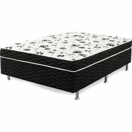 Imagem de Cama Box Conjugado Casal Espuma Ortopédica LF Moveis - 42x138x188cm