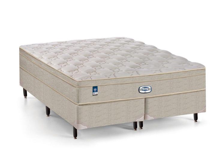 Imagem de Cama Box de Casal Colchão Vegas Blanc Visco + Box 138x188Cm