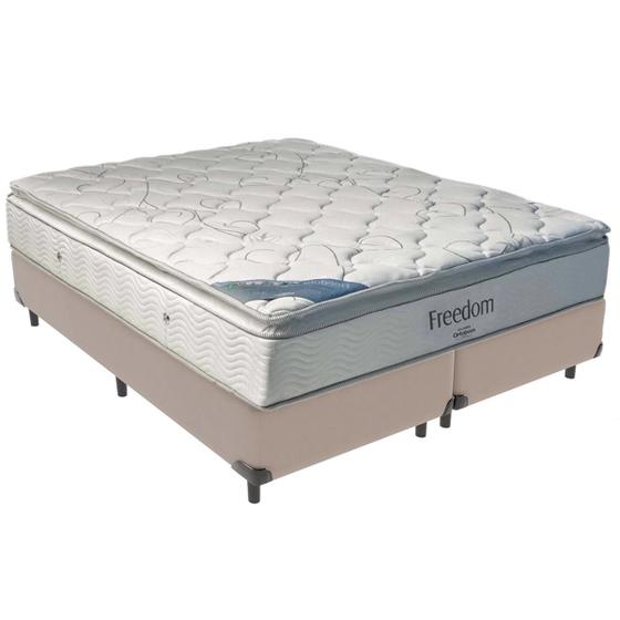 Imagem de Cama Box e Colchão Freedom Molas Ensacadas King Ortobom