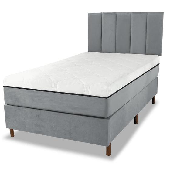 Imagem de Cama Box e Colchão Magnético com Cabeceira - Eco New Luxo