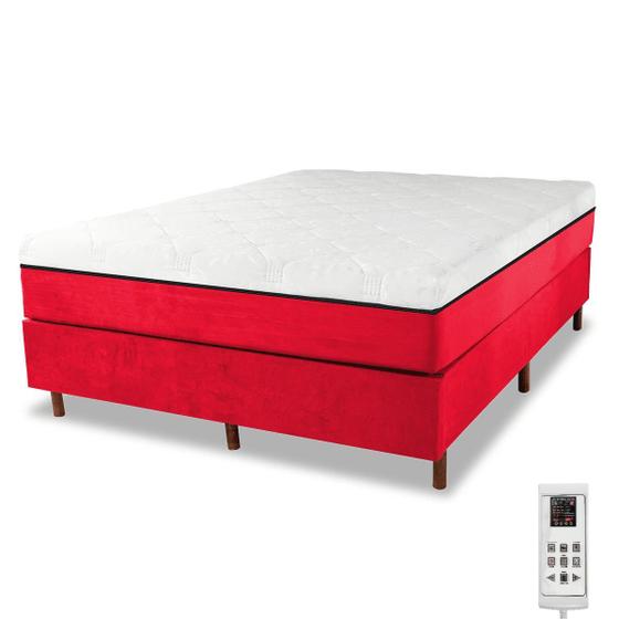 Imagem de Cama Box e Colchão Magnético de Molas Casal Massageador Bio - Elegancy 